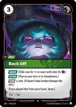 (042/219) Back Off - Unleashed Foil