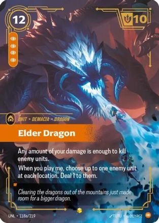 (118a/219) Elder Dragon (Alternate Art) - Unleashed Foil