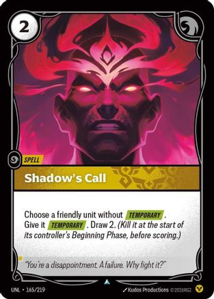 (165/219) Shadow's Call - Unleashed Foil