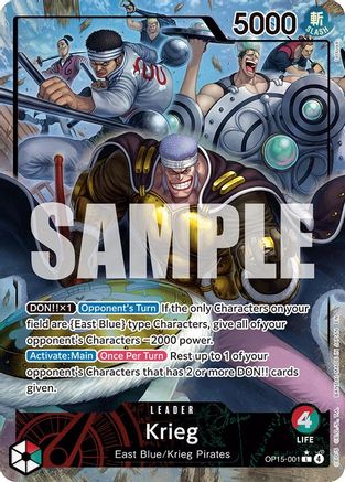 (OP15-001) Krieg (Alternate Art) - Adventure on Kami's Island - Foil