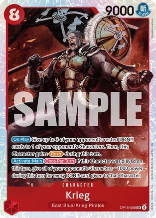 (OP15-008) Krieg - Adventure on Kami's Island - Foil