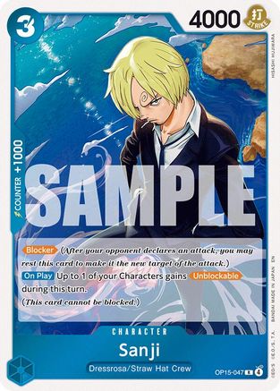(OP15-047) Sanji - Adventure on Kami's Island - Foil