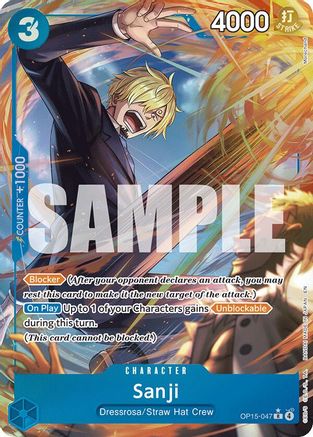 (OP15-047) Sanji (Alternate Art) - Adventure on Kami's Island - Foil