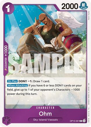 (OP15-061) Ohm - Adventure on Kami's Island - Foil