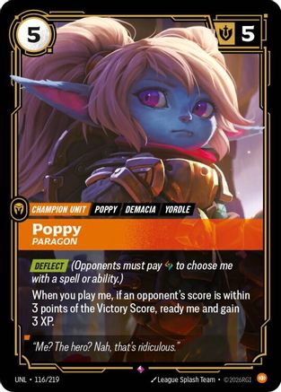 (116/219) Poppy - Paragon - Unleashed Foil
