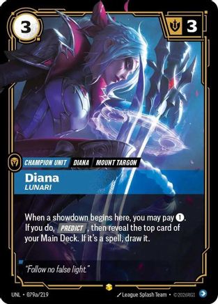 (079a/219) Diana - Lunari (Alternate Art) - Unleashed Foil