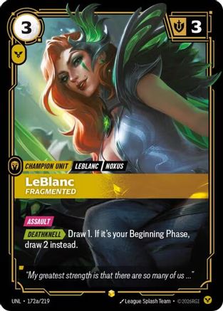 (172a/219) LeBlanc - Fragmented (Alternate Art) - Unleashed Foil