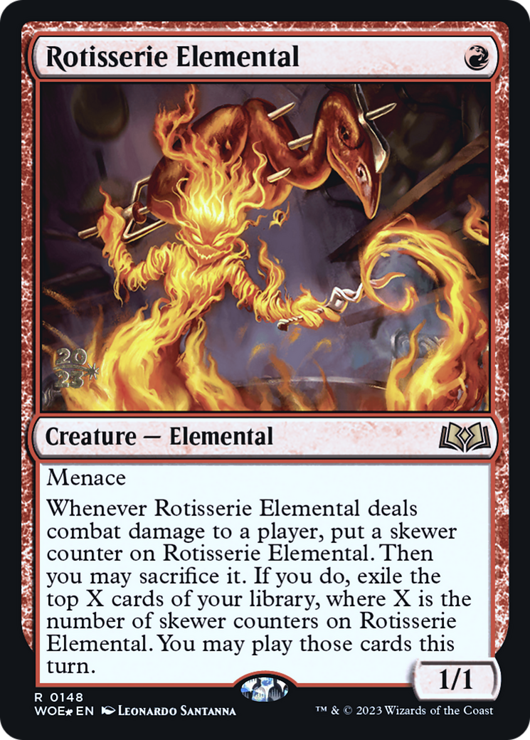 Rotisserie Elemental (PRE-148S) - Wilds of Eldraine Promos (Prerelease) Foil