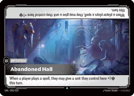 (205/219) Abandoned Hall - Unleashed Foil