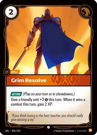 (095/219) Grim Resolve - Unleashed Foil