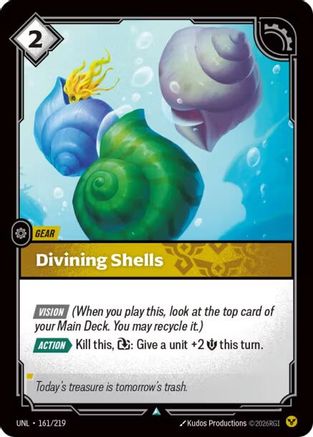 (161/219) Divining Shells - Unleashed Foil
