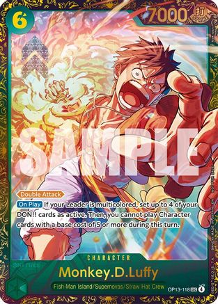(OP13-118) Monkey.D.Luffy (Treasure Cup March 2026) - One Piece Promotion Cards Foil