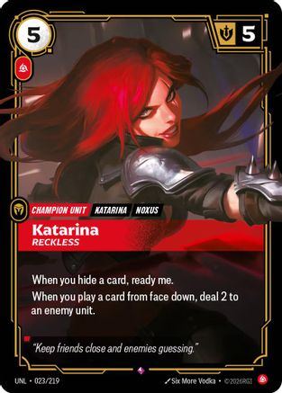 (023/219) Katarina - Reckless - Unleashed Foil