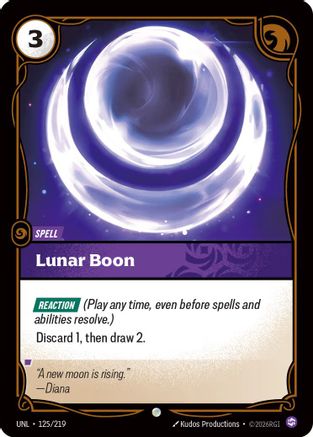 (125/219) Lunar Boon - Unleashed Foil