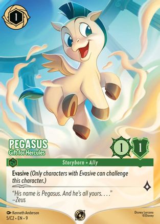 (005) Pegasus - Gift for Hercules (5) - Disney Lorcana Promo Cards Normal