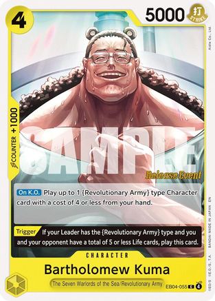 (EB04-055) Bartholomew Kuma - Adventure on Kami's Island Release Event Cards - Normal
