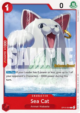 (OP15-004) Sea Cat - Adventure on Kami's Island Release Event Cards - Normal