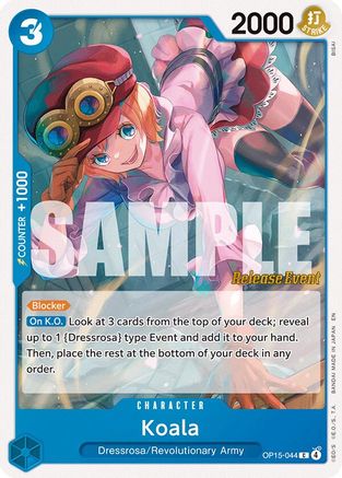 (OP15-044) Koala - Adventure on Kami's Island Release Event Cards - Normal