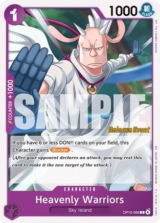 (OP15-068) Heavenly Warriors - Adventure on Kami's Island Release Event Cards - Normal