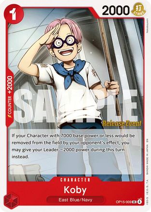 (OP15-009) Koby - Adventure on Kami's Island Release Event Cards - Normal