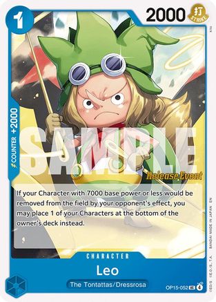 (OP15-052) Leo - Adventure on Kami's Island Release Event Cards - Normal
