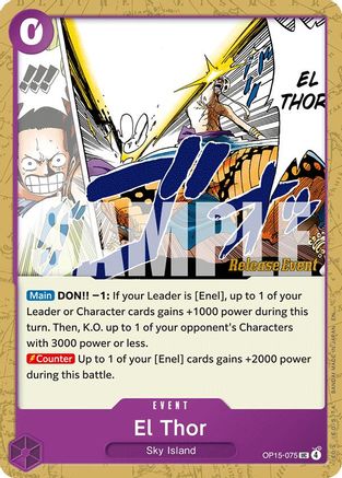 (OP15-075) El Thor - Adventure on Kami's Island Release Event Cards - Normal
