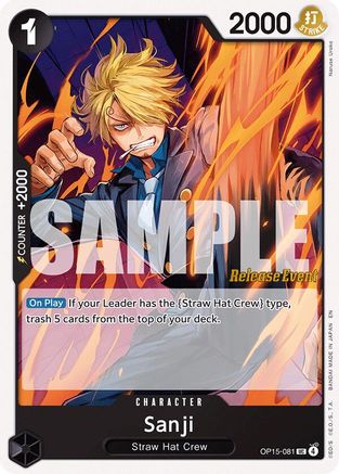 (OP15-081) Sanji - Adventure on Kami's Island Release Event Cards - Normal