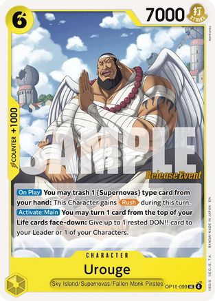 (OP15-099) Urouge - Adventure on Kami's Island Release Event Cards - Normal