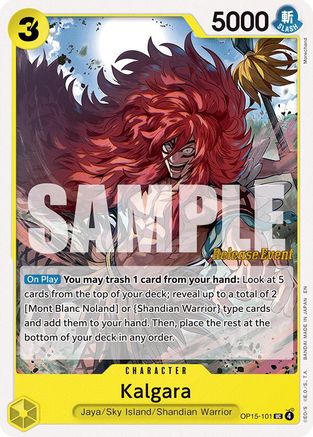 (OP15-101) Kalgara - Adventure on Kami's Island Release Event Cards - Normal