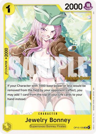 (OP15-105) Jewelry Bonney - Adventure on Kami's Island Release Event Cards - Normal