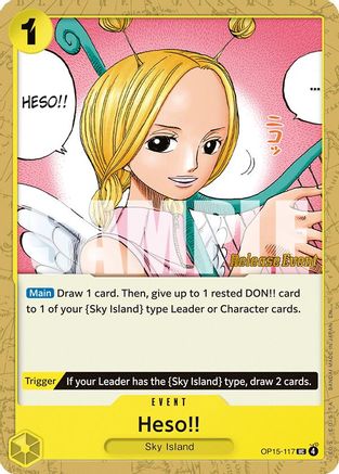 (OP15-117) Heso!! - Adventure on Kami's Island Release Event Cards - Normal