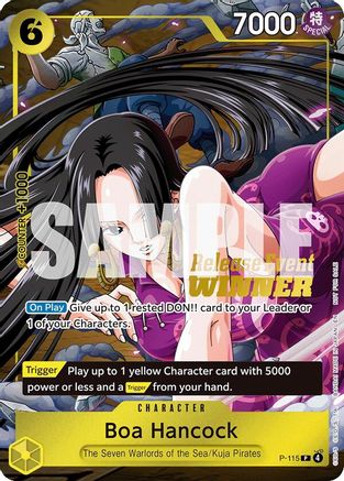 (P-115) Boa Hancock (OP15 Release Event Winner) - One Piece Promotion Cards - Foil
