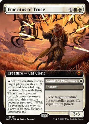 Emeritus of Truce (Extended Art) (SOS-309) - Secrets of Strixhaven Foil