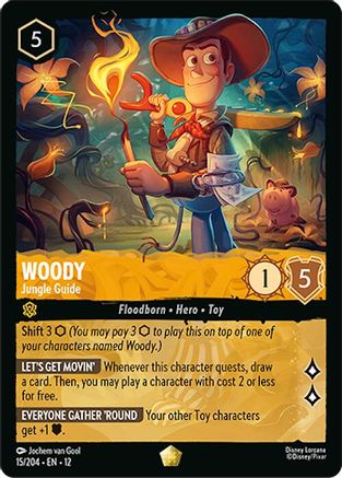 (015/204) Woody - Jungle Guide - Wilds Unknown Cold Foil