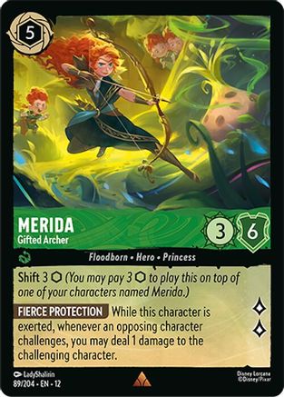 (089/204) Merida - Gifted Archer - Wilds Unknown Cold Foil