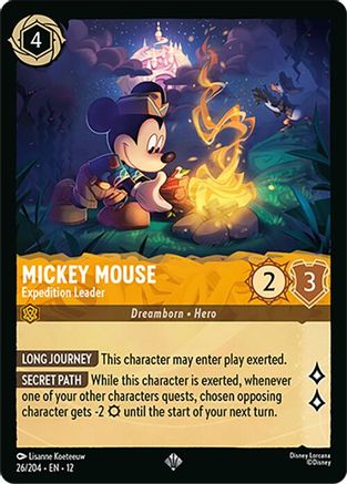 (026/204) Mickey Mouse - Expedition Leader - Wilds Unknown Normal