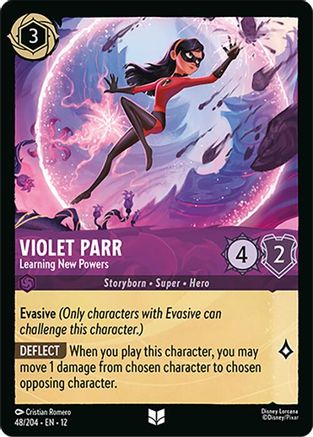 (048/204) Violet Parr - Learning New Powers - Wilds Unknown Cold Foil