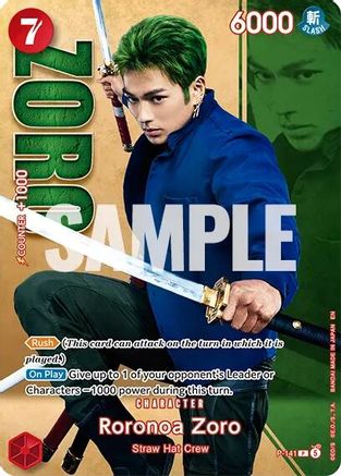 (P-141) Roronoa Zoro - (Premium Card Collection -Live Action Edition Vol.2 Straw Hat Crew-) - One Piece Promotion Cards - Foil