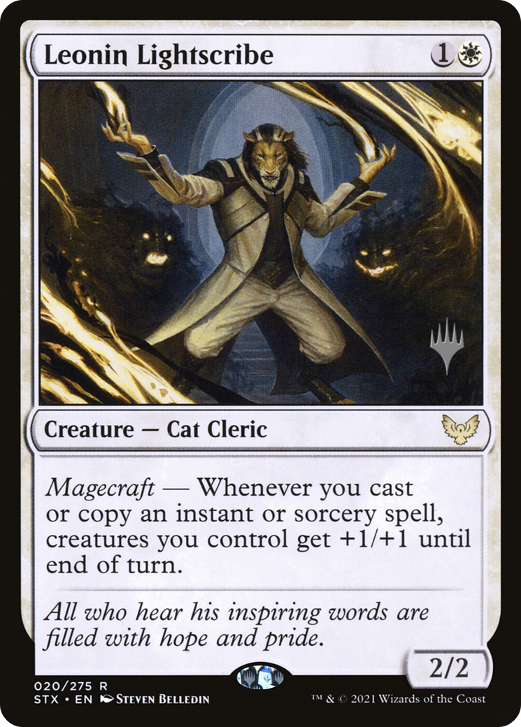 Leonin Lightscribe (PPSTX-020) - Strixhaven: School of Mages Promos (Promo Pack) Foil