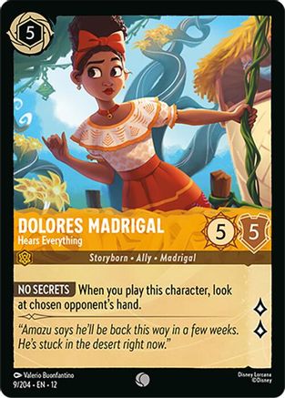 (009/204) Dolores Madrigal - Hears Everything - Wilds Unknown Cold Foil