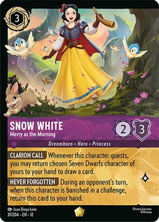 (037/204) Snow White - Merry as the Morning (Foil) - Wilds Unknown Cold Foil