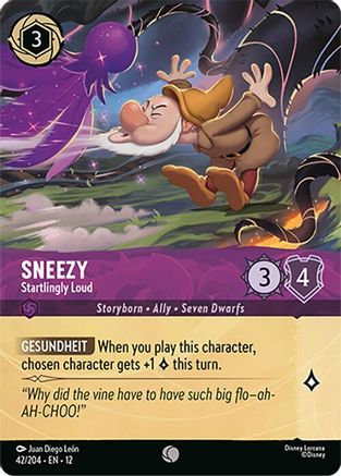 (042/204) Sneezy - Startlingly Loud (Foil) - Wilds Unknown Cold Foil