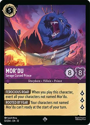 (057/204) Mor'du - Savage Cursed Prince - Wilds Unknown Cold Foil