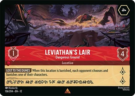 (136/204) Leviathan's Lair - Dangerous Ground - Wilds Unknown Cold Foil