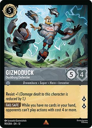 (193/204) Gizmoduck - Duckburg Defender - Wilds Unknown Cold Foil