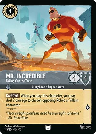 (185/204) Mr. Incredible - Taking Out the Trash (Foil) - Wilds Unknown Cold Foil