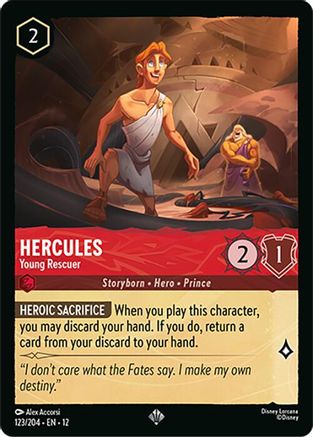 (123/204) Hercules - Young Rescuer - Wilds Unknown Cold Foil