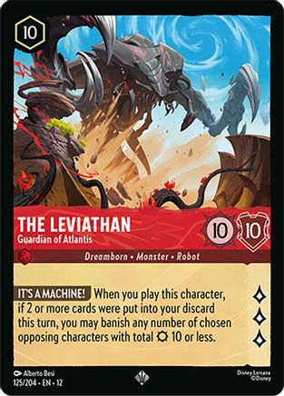 (125/204) The Leviathan - Guardian of Atlantis - Wilds Unknown Cold Foil