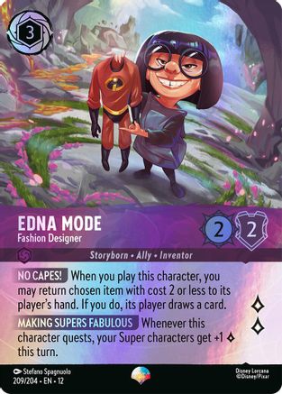 (209/204) Edna Mode - Fashion Designer (Epic) - Wilds Unknown Holofoil