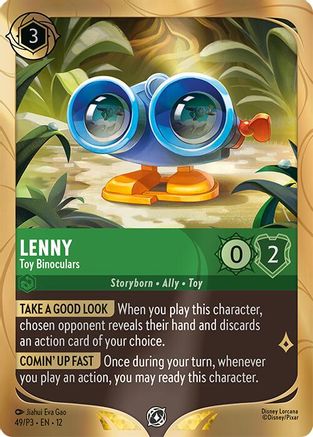 (049) Lenny - Toy Binoculars - Disney Lorcana Promo Cards Holofoil